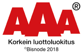 bisnode korkein luottoluokitus AAA